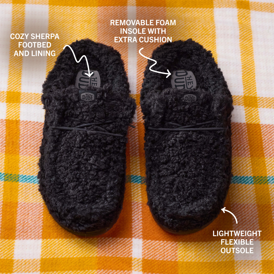 wendy slipper cozy black/black wendy slipper cozy black/black