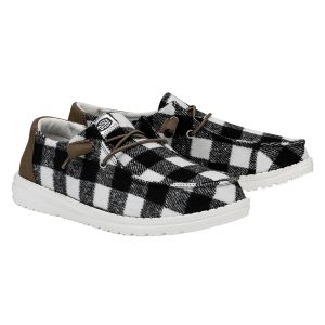 wendy buffalo plaid white and black plaid