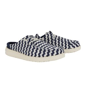 wendy slip terry stripe navy blazer/egret