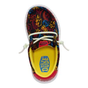 wally toddler space glow black/red