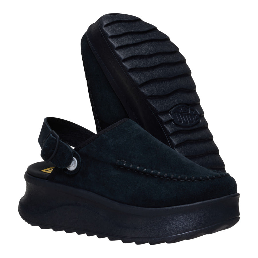 delray clog suede black delray clog suede black