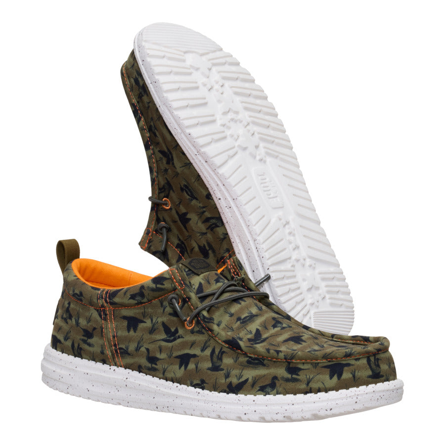 wally funk duck print dark olive/multi wally funk duck print dark olive/multi