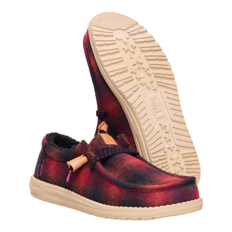 wally cozy plaid red plaid/black wally cozy plaid red plaid/black