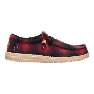 wally cozy plaid red plaid/black