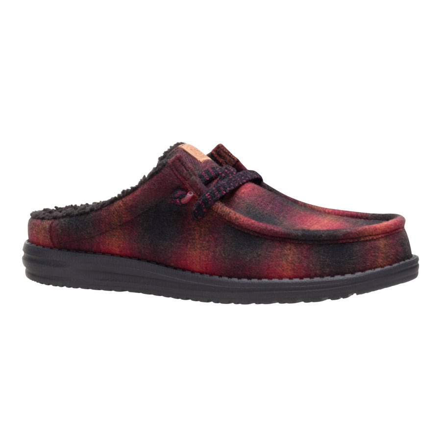 wally slip cozy plaid red plaid/black wally slip cozy plaid red plaid/black