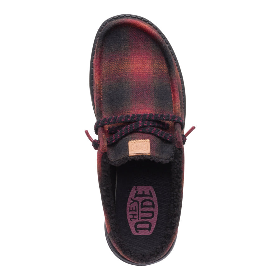 wally slip cozy plaid red plaid/black wally slip cozy plaid red plaid/black