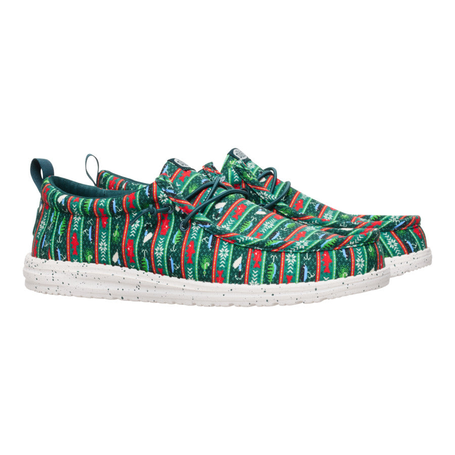 wally fishmas sweater pine green/multi wally fishmas sweater pine green/multi
