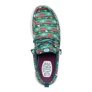 wally fishmas sweater pine green/multi