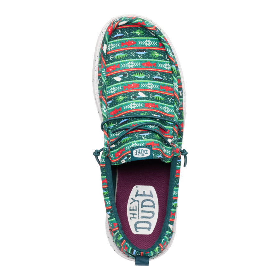 wally fishmas sweater pine green/multi wally fishmas sweater pine green/multi
