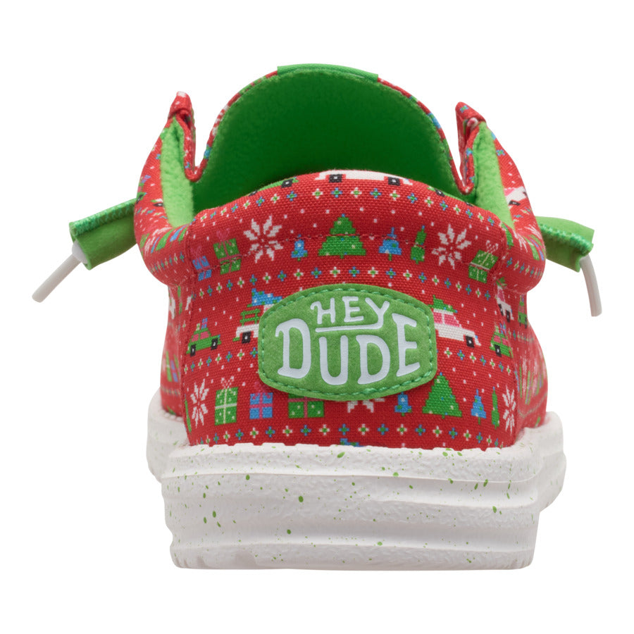 wally holiday sweater red/green/multi wally holiday sweater red/green/multi