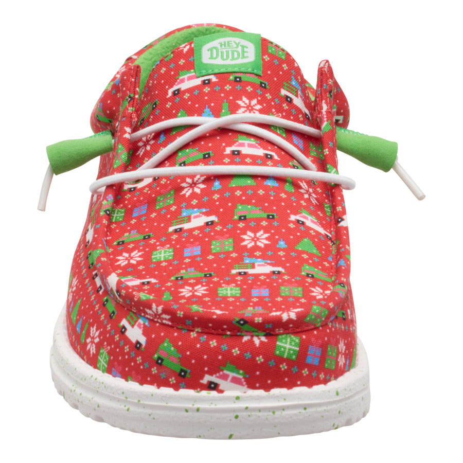 wally holiday sweater red/green/multi wally holiday sweater red/green/multi