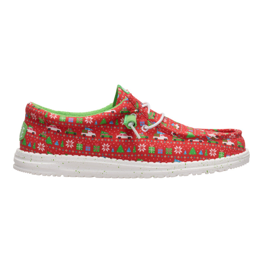 wally holiday sweater red/green/multi wally holiday sweater red/green/multi