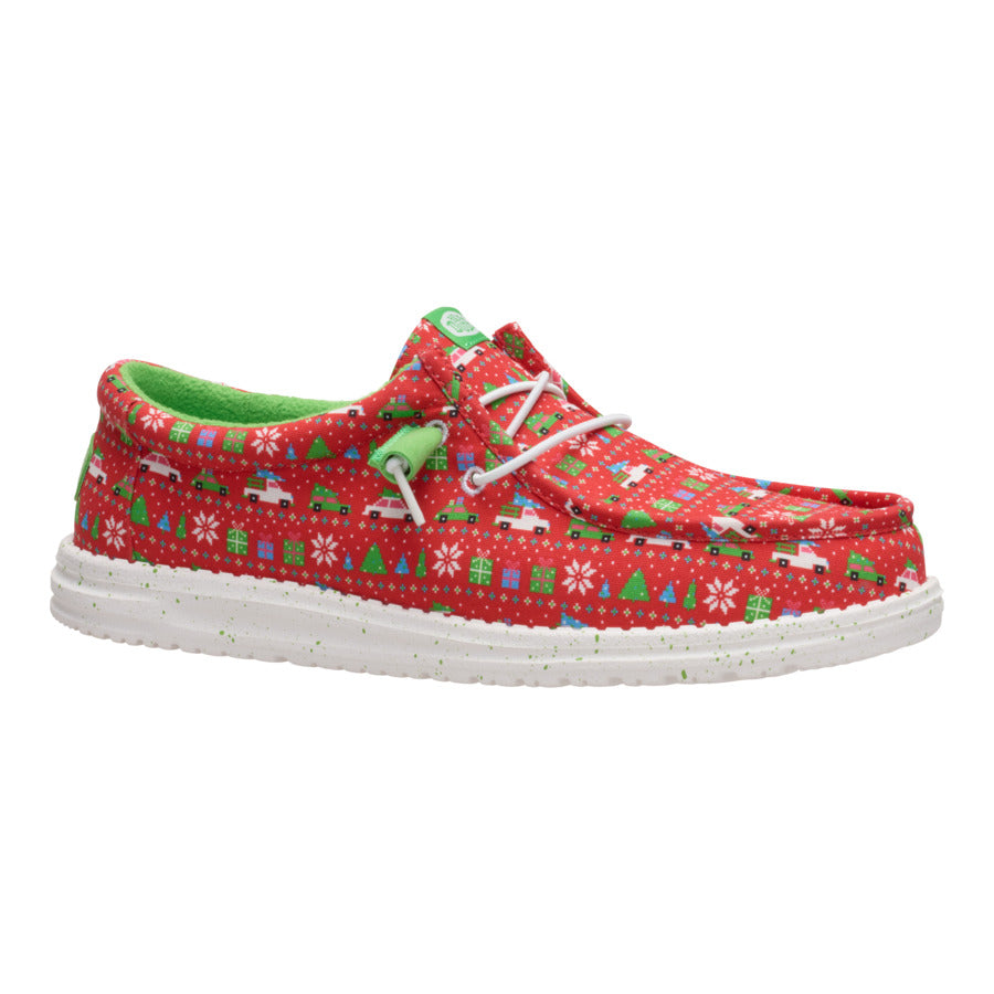 wally holiday sweater red/green/multi wally holiday sweater red/green/multi