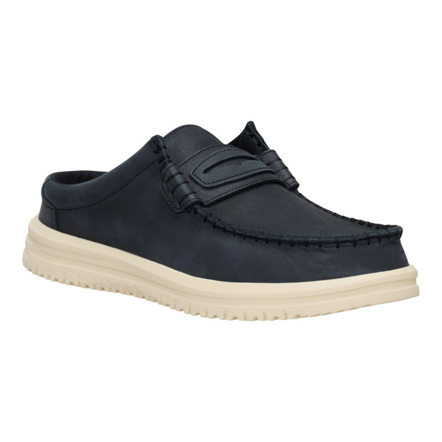 wally nxt mule leather black/wood ash wally nxt mule leather black/wood ash
