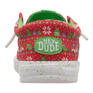 wally youth holiday sweater red/green