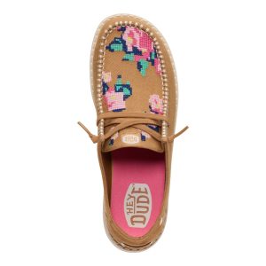 wendy cross stitch tan/multi