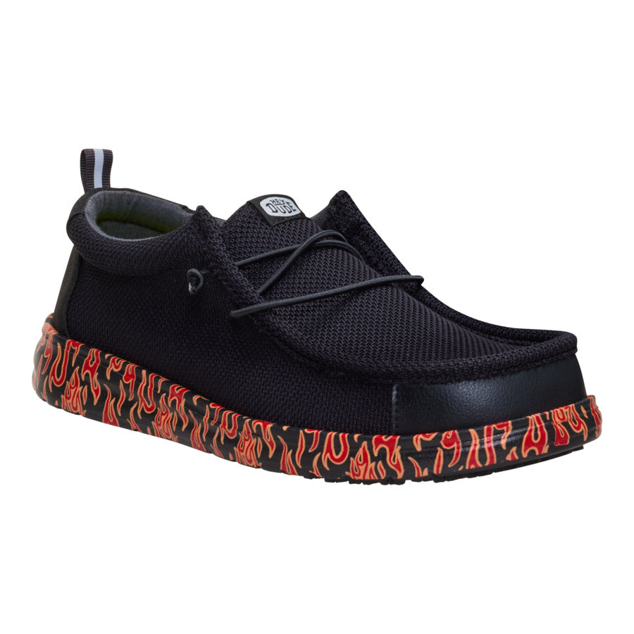 wally work ce flames slip resistant black/salsa red wally work ce flames slip resistant black/salsa red