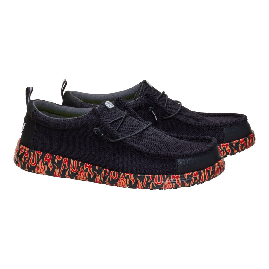 wally work ce flames slip resistant black/salsa red wally work ce flames slip resistant black/salsa red