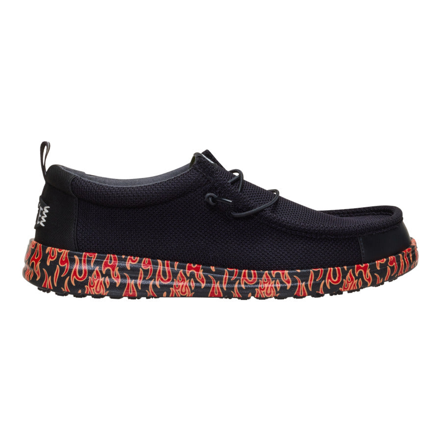 wally work ce flames slip resistant black/salsa red wally work ce flames slip resistant black/salsa red
