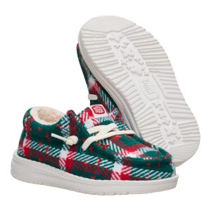 wally toddler confetti plaid cozy red/green/multi