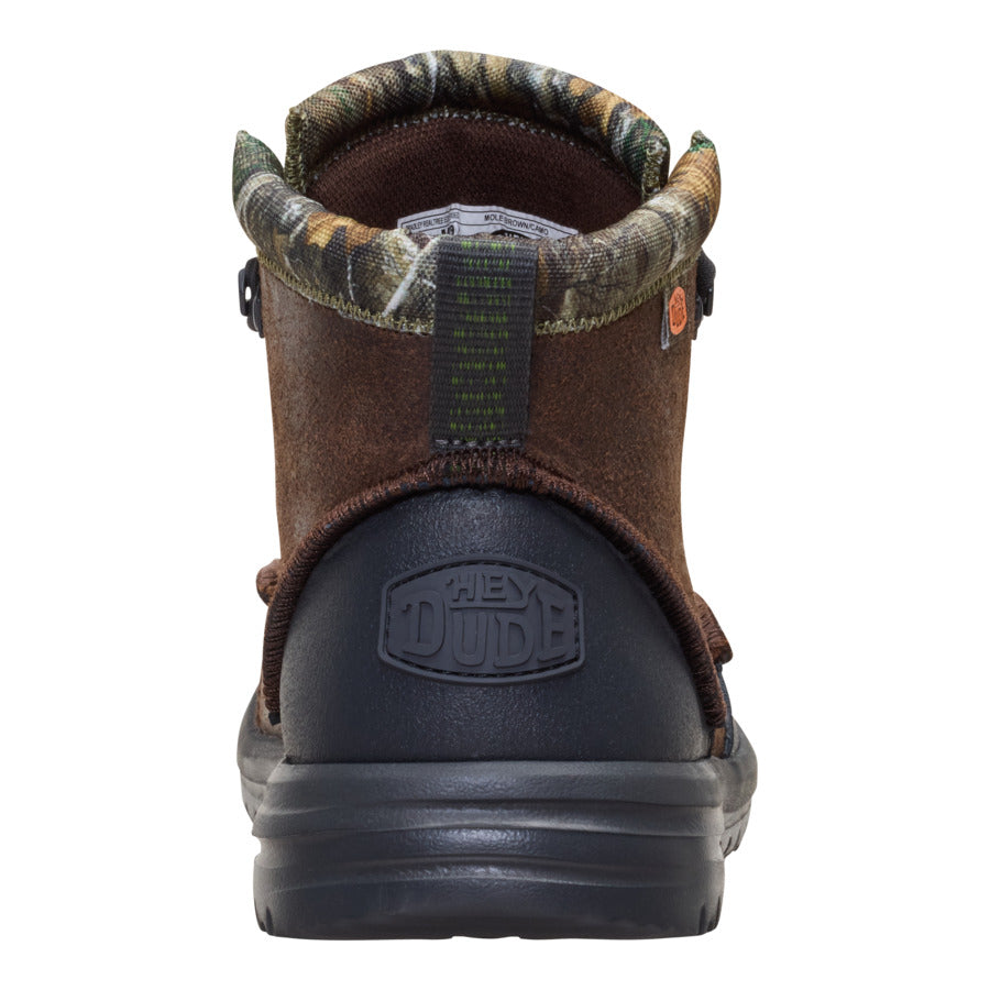 bradley realtree edge suede mole brown/camo bradley realtree edge suede mole brown/camo