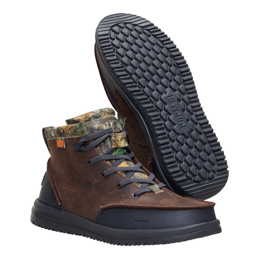 bradley realtree edge suede mole brown/camo bradley realtree edge suede mole brown/camo