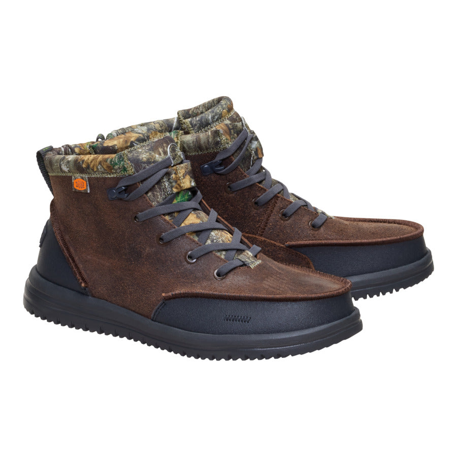 bradley realtree edge suede mole brown/camo bradley realtree edge suede mole brown/camo