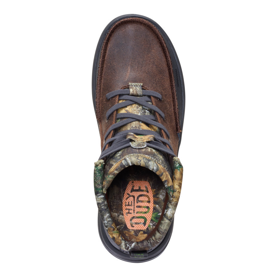 bradley realtree edge suede mole brown/camo bradley realtree edge suede mole brown/camo