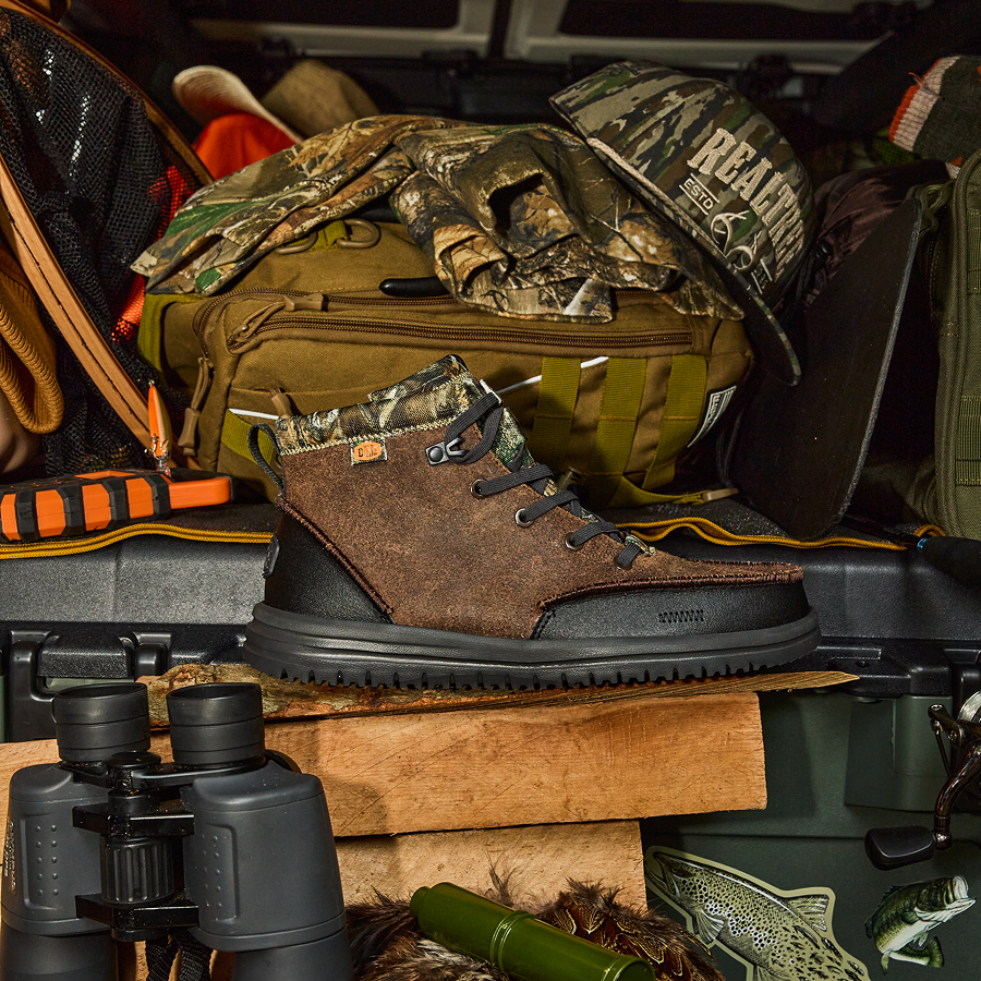 bradley realtree edge suede mole brown/camo bradley realtree edge suede mole brown/camo